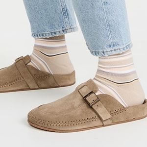 Re/done 70s Slides Taupe Suede NWT